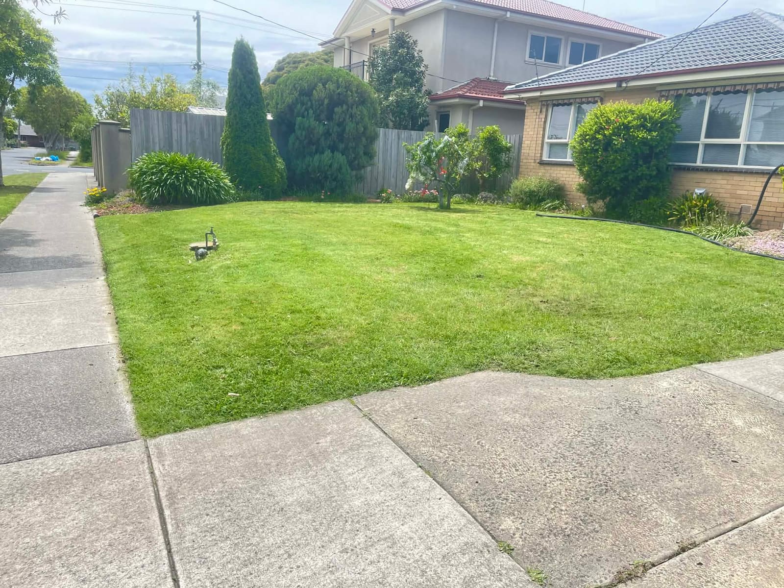 Lawn mowing and edging in Nunawading