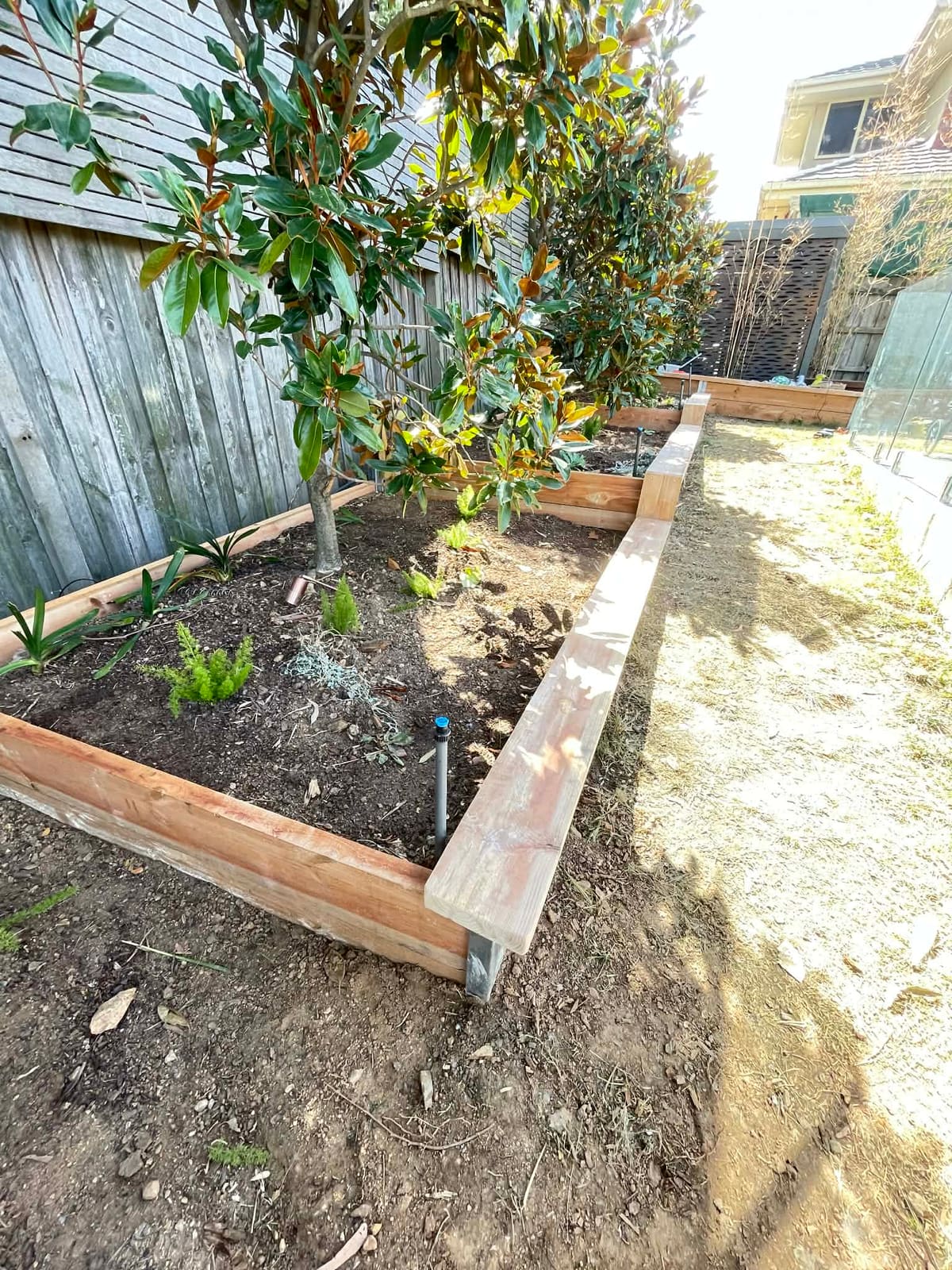 Raised garden bed construction in Ringwood