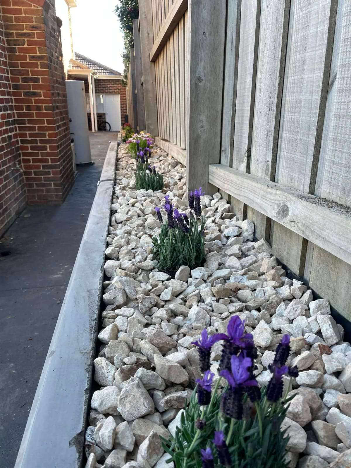 Rockery garden bed installation in Blackburn